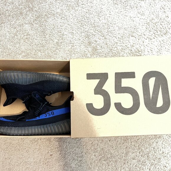 Authentic Adidas YEEZY Boost 350 V2 Dazzling Blue GY7164 Men's Sneakers Sz.10.5 - Picture 9 of 12